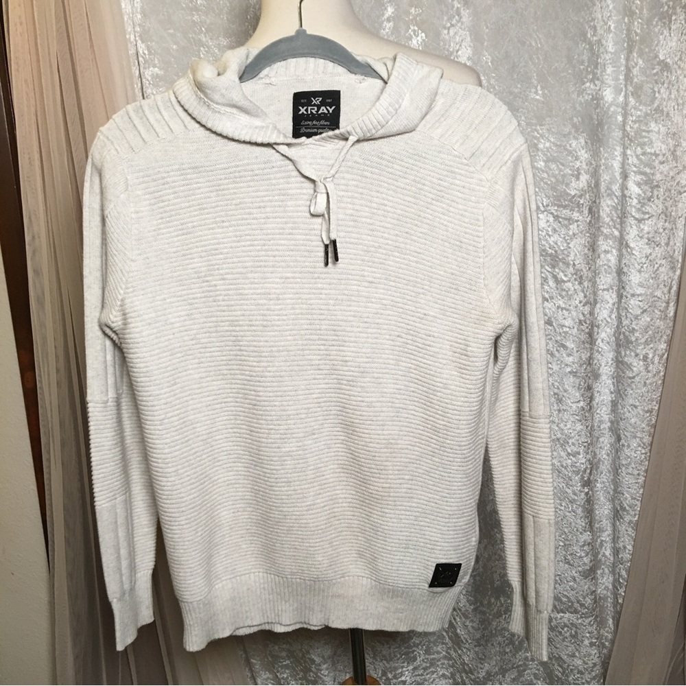 Xray Jeans mens Gray Hoodie Extra Fine Fiber Size  M